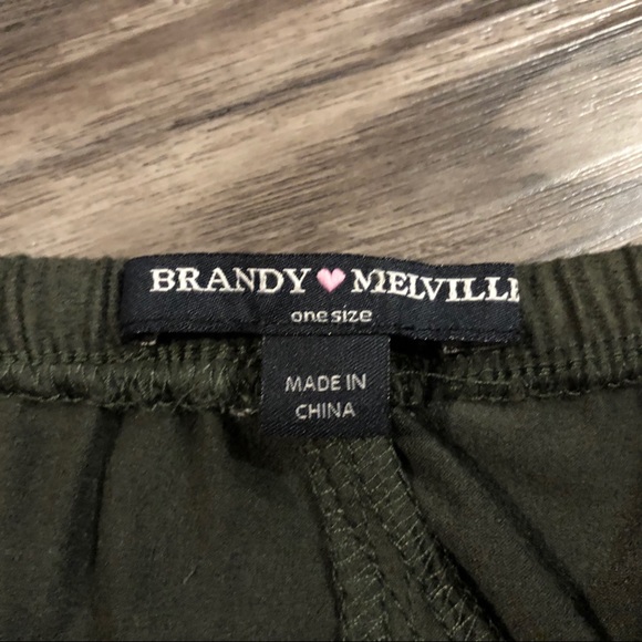 Brandy Melville | Olive Green Suede Skirt - Picture 5 of 8